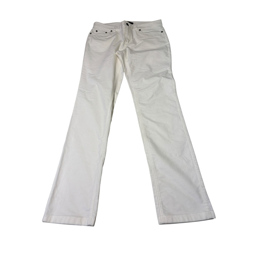 Brooks Brothers Natalie Fit White Corduroy‎ Pants Womens 6 W32 L31